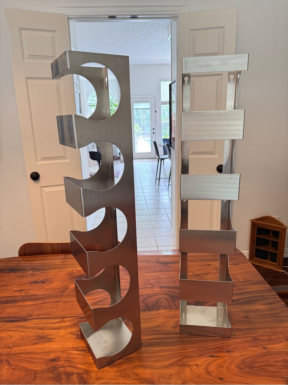 MCM Stainless Steel Wine Rack Wall Mounted, Wine Bottle Holder for 5 Bottles